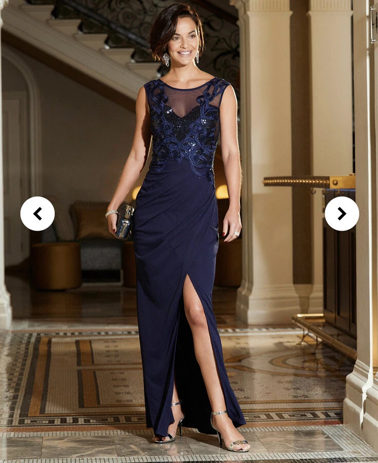 Joanna hope lace trim maxi dress sales