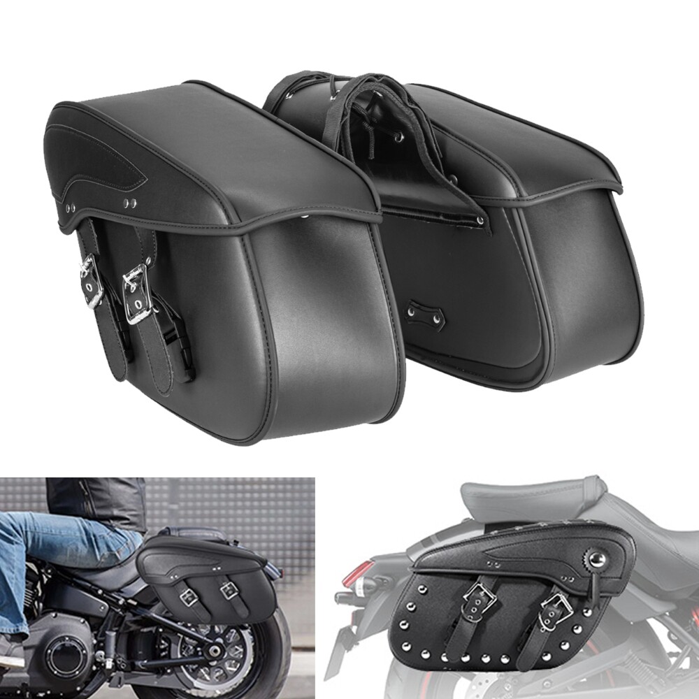 Luggage Side Saddle Bags for Yamaha V Star 1300 1100 950 650 XVS Custom Classic Motorcycles-image