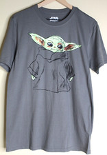 Star Wars Baby Yoda Standing Grogu Men's Tshirt The Mandalorian Size M