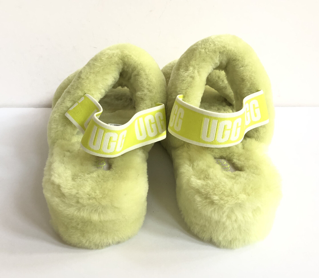 UGG FLUFF OH YEAH SLIDE SULFUR MOCASSIN 