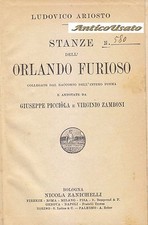 STANZE DELL'ORLANDO FURIOSO di Ludovico Ariosto 1913 Zanichelli Picciola Libro