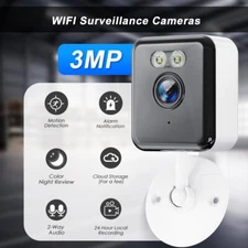 Mini Indoor Plug-in Smart Security Camera 3MP Surveillance WIFI 2Way Audio