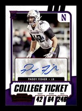 2021 Panini Contenders Draft Picks #178 Paddy Fisher Red SP Parallel Rookie RC