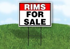 Rims For Sale Red Black 18 In X 24 In Yard Sign Road Sign With Stand Rims For Sale Red Black 18 In X 24 In Yard Sign Road Sign With Stand