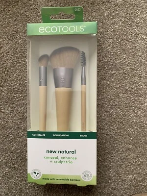 Ecotools Make-up Pinsel Set 3 Stück Concealer Foundation Brow 0033 Neu in OVP PORTOFREI