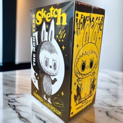 POPMART Sketch Labubu 400% Action Figure Toys Model Gift Collect