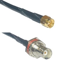 RG58 SMA MALE to BNC FEMALE BIG BULKHEAD Coaxial RF Cable USA-Ship Lot