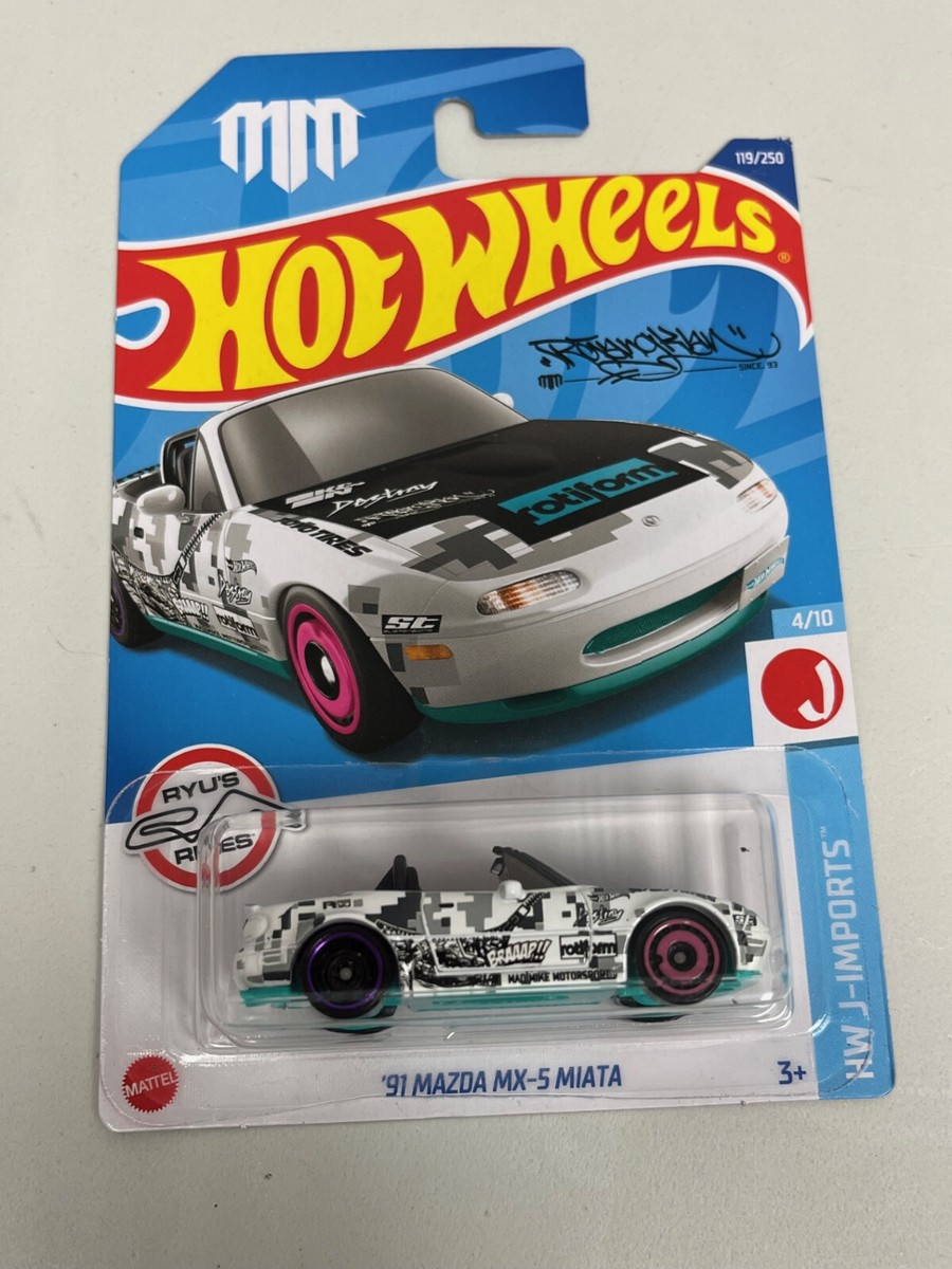 hot wheels white 91 mazda mx-5 miata 2022 hw j-imports A68 | eBay