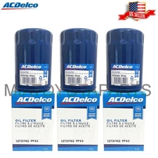 3 Set New Genuine GM ACDelco OEM Engine Oil Filter OE PF63  PF63F