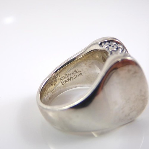 Michael Dawkins Sterling Silver Starry Night Modernist Ring Size 6.5 LFJ3 - Picture 3 of 4
