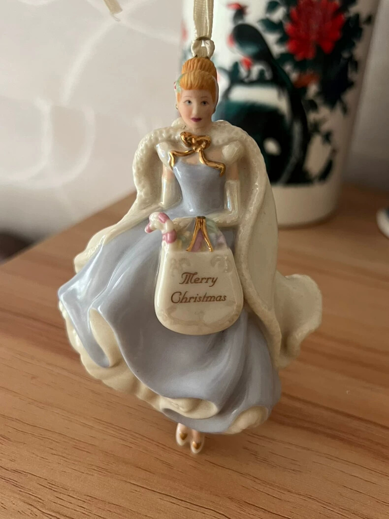 Lenox Disney Cinderella Ceramic Christmas Ornament Pendant Decor