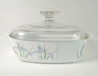 Vintage Corning Ware Shadow Iris A-1-B 1 Liter Dish W/Pyrex Lid 33 A/C
