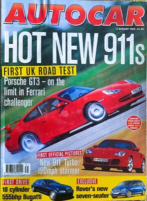AUTOCAR MAGAZINE 04-AUG-99 - Porsche 911 GT3, Caterham Superlight R, Lexus IS200