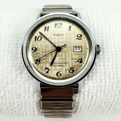 Vtg 1970s Timex Marlin Viscount Self Wind Water Resistant