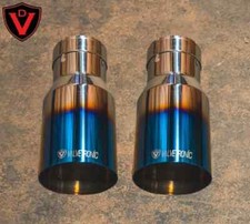 Valvetronic Designs 3.076mm Single Wall Burnt Steel Exhaust Tips - Universal Valvetronic Designs 3.076mm Single Wall Burnt Steel Exhaust Tips - Universal