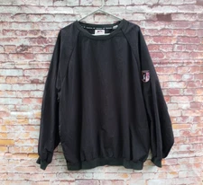 🔥 Slazenger Golf Black Windbreaker Pullover Jacket Men's XL Loose / 2XL Vintage