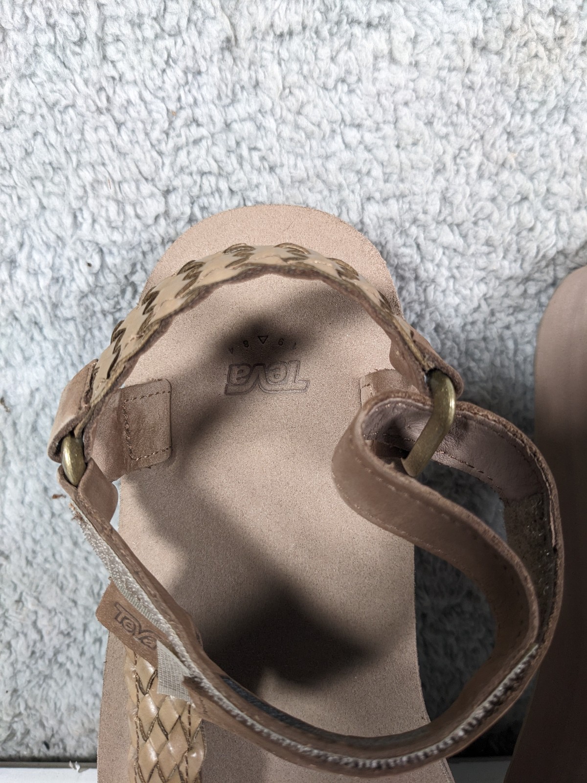 Teva Brown Flatform Universal Interweave Sandals … - image 4