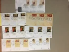 Seven Israel fdc with three same stamps