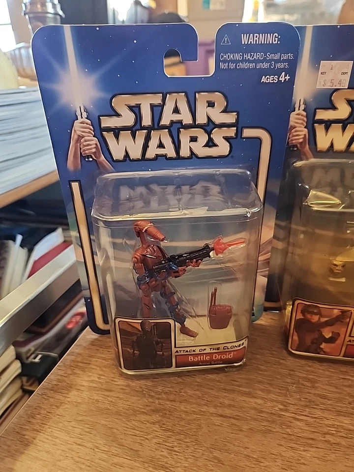 批量 6 件 星球大战 克隆人攻击 帝国条纹 背面 孩之宝 2002 NOC — 第 2/4 张图片