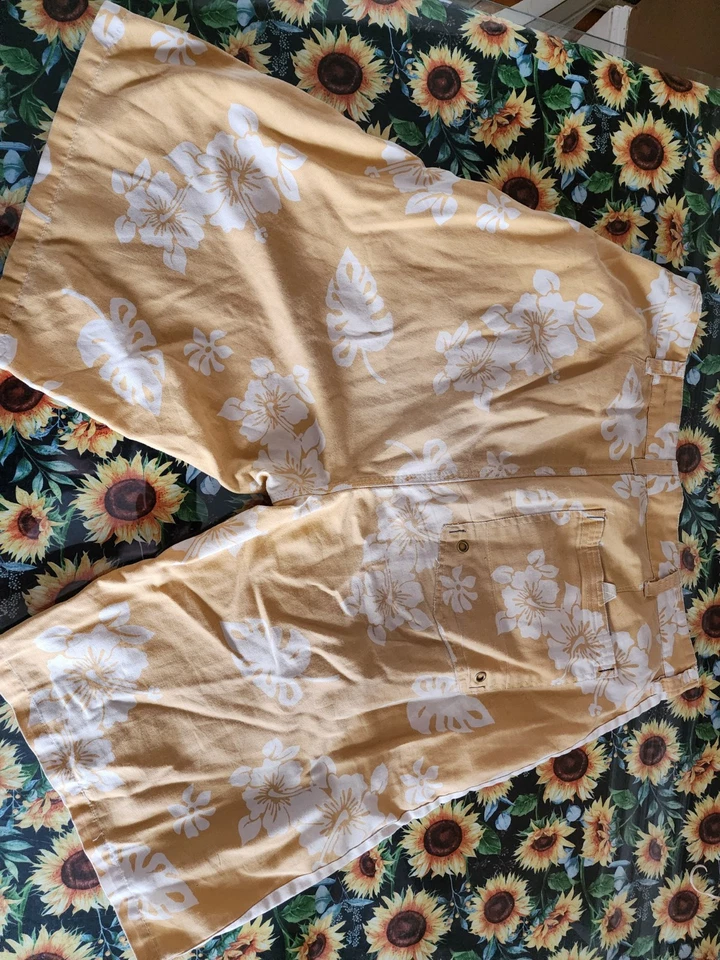 Pantalones cortos de jean hawaianos amarillos Arizona talla 36  Foto 3 de 3