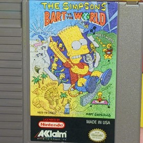 The Simpsons: Bart vs. the World (Nintendo NES) Authentic/Cleaned/Tested Game