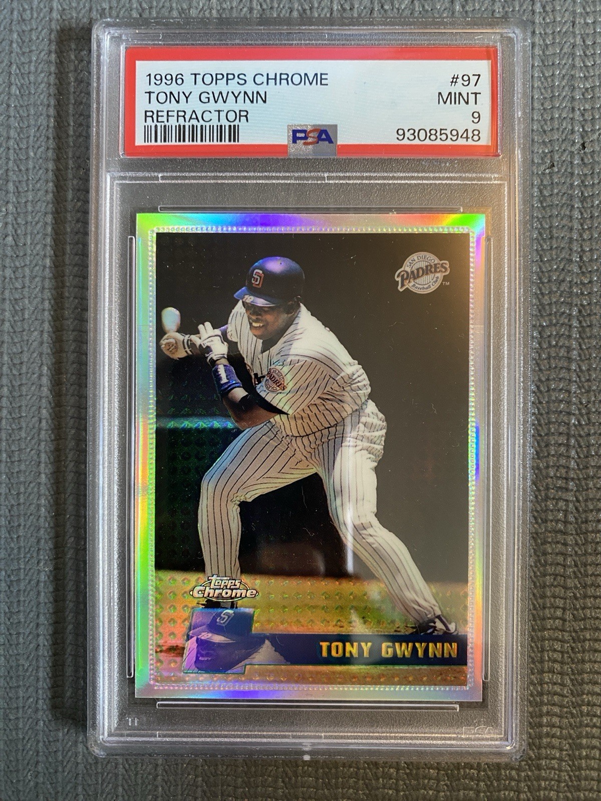 1996 Topps Chrome #97 Tony Gwynn Refractor PSA 9 Mint