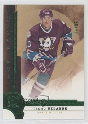 2016-17 Upper Deck Artifacts Legends Emerald 4/99 Teemu Selanne #159 HOF 1e15