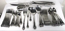66 Pieces Oneida Stainless Flatware  W.M.Dalton BRIARWOOD w/ Serving Pcs ~ NICE!
