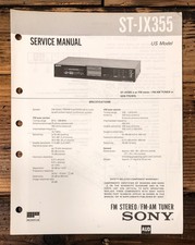 Sony ST-JX355 Tuner Service Manual Original 