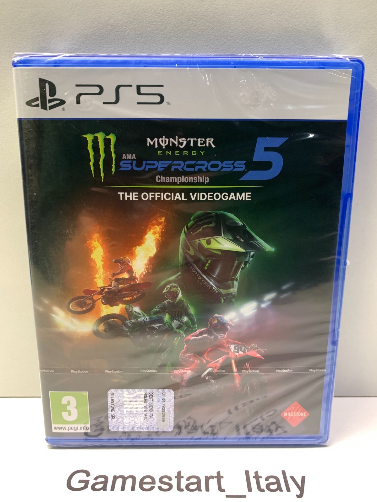 MONSTER ENERGY SUPERCROSS 5 - SONY PS5 - GIOCO NUOVO SIGILLATO PAL VERSION