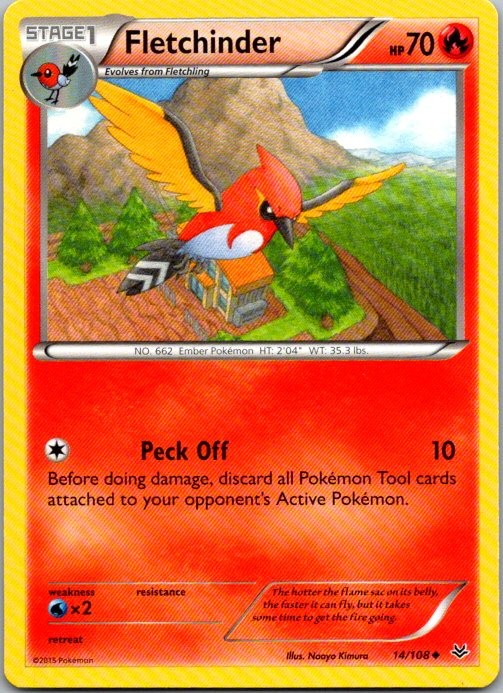 Fletchinder Uncommon XY - Roaring Skies 14/108 NM