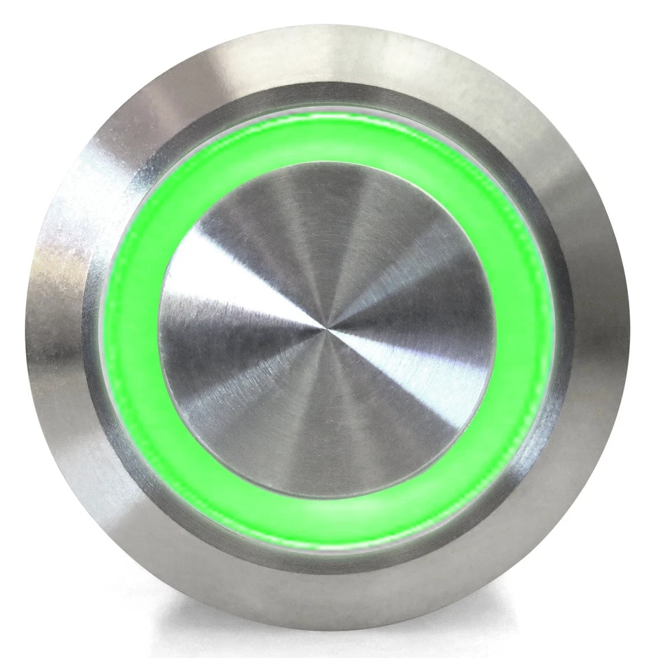 Kit de conversión de arranque de encendido botón pulsador aluminio plata G-BODY VERDE V8 Foto 4 de 4