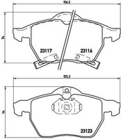 Brembo Bremsbelagsatz, Scheibenbremse P 59 048 FüR Saab Opel