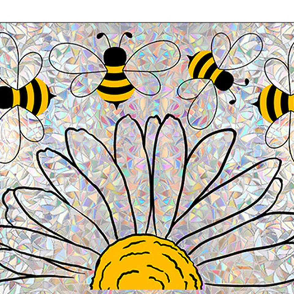 Turn Windows Into Lively Garden with Our Cute Bees Flower Stickers - Image 4 of 4