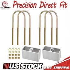 4 Inch Universal Leaf Spring Lowering Block Kits W U-bolts Hardware Heavy Duty 4 Inch Universal Leaf Spring Lowering Block Kits W U-bolts Hardware Heavy Duty