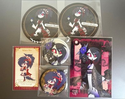Helluva Boss Octavia Anime Cafe Kimono Set 6 pc Coaster Pins Badges Rare