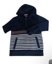  OLD NAVY 1/4 Button Up Long Sleeves Hoodie Pullover Navy Boy Size Small or 6/7