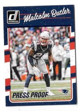 2016 DONRUSS NFL FOOTBALL #188 MALCOLM BUTLER BLUE PRESS PROOF PARALLEL,PATRIOTS