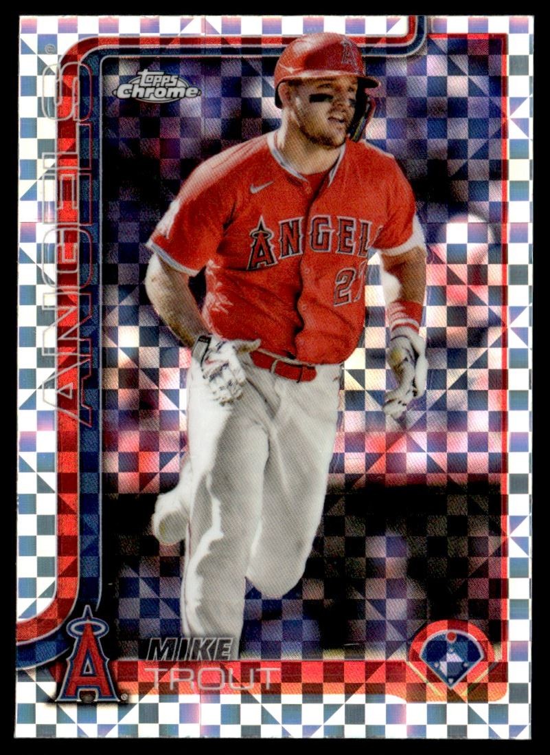 2025 Topps Chrome XFractor Refractors Mike Trout Los Angeles Angels #100