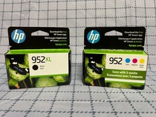 GENUINE HP 952XL Black  952 Color Ink Cartridges New In Retail Box 10/2027