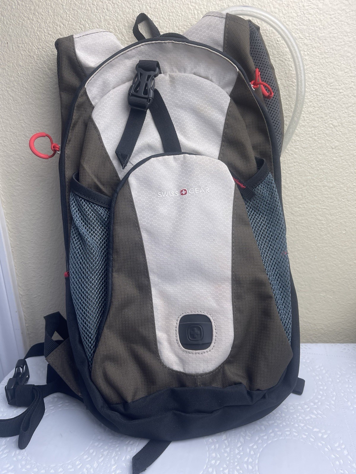 Narrow Daypack Tan/brown 18 Inch X 9 Inch Preowned.