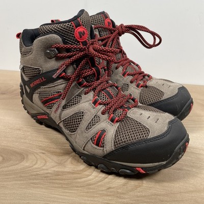 Merrell Deverta Boots Mens 8 Brown  Waterproof Vent Hiking  J375799C