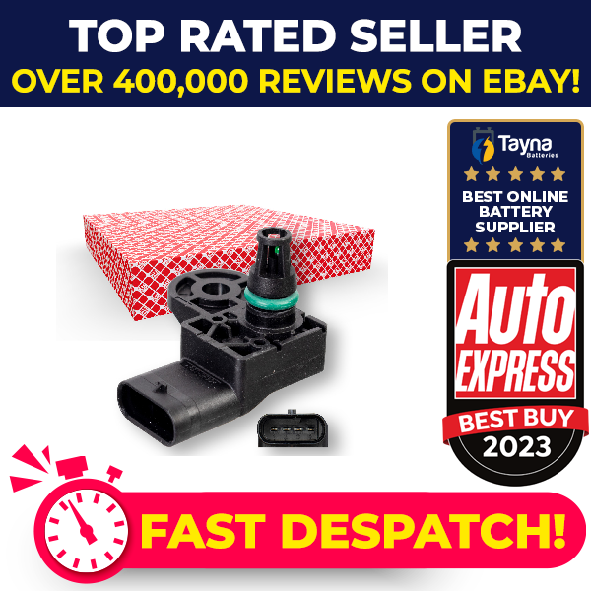 MAP Sensor fits MINI COOPER R56 1.6 06 to 13 N16B16A Manifold Pressure Febi New