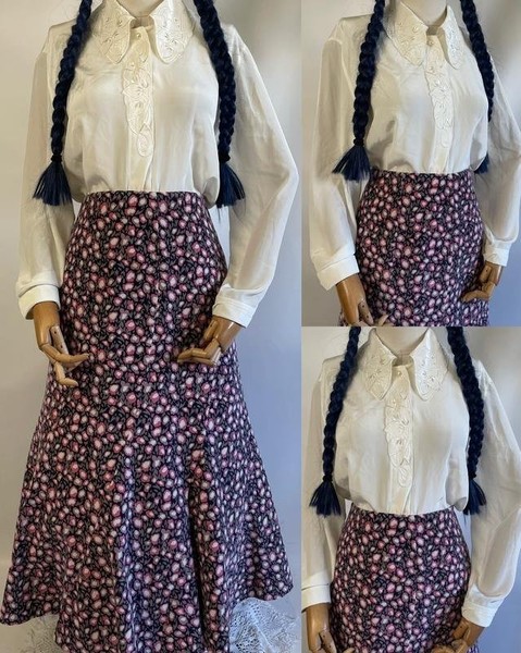 Women Boden Skirt Purple Velvet 40