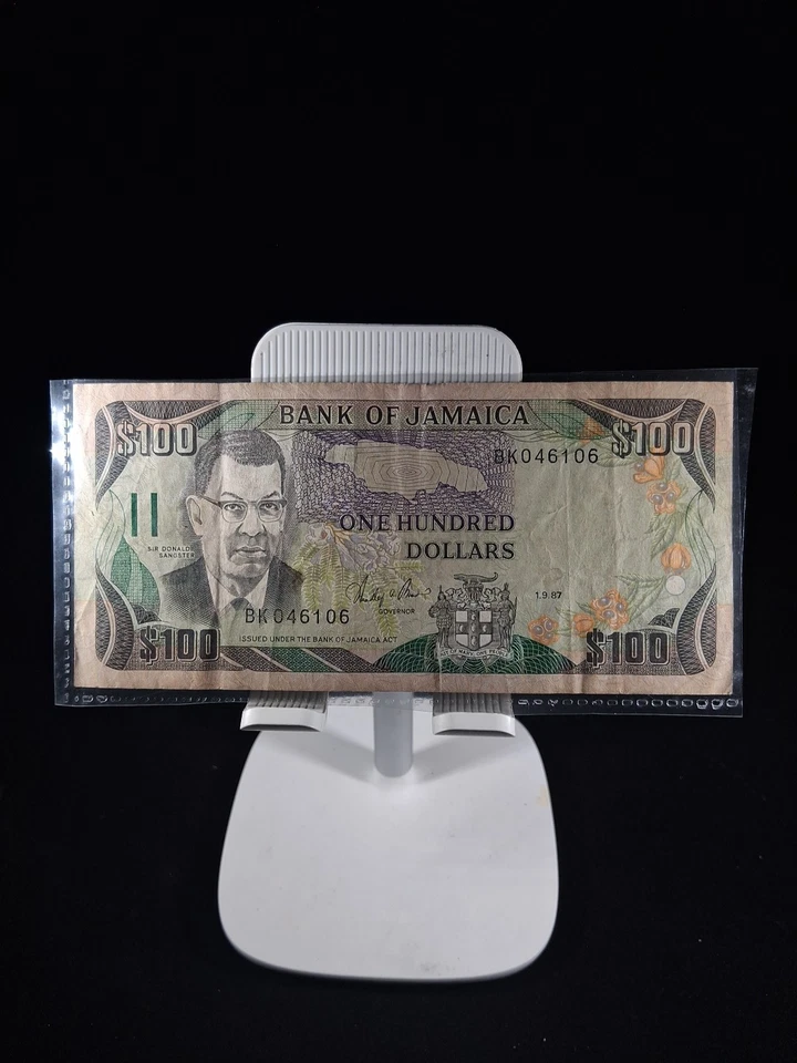 1987 JAMAICA 100 DOLARS BANKNOTE - Image 2 of 4