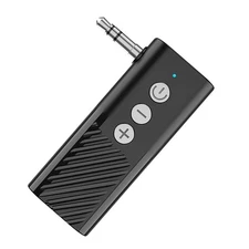 3-in-1 Wireless Bluetooth ABS 5.3 Transmitter Receiver Adapter Audio Black