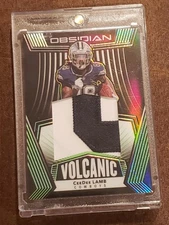 2020 Panini Obsidian CeeDee Lamb Volcanic Material Green Electric Etch /50 #VM-7