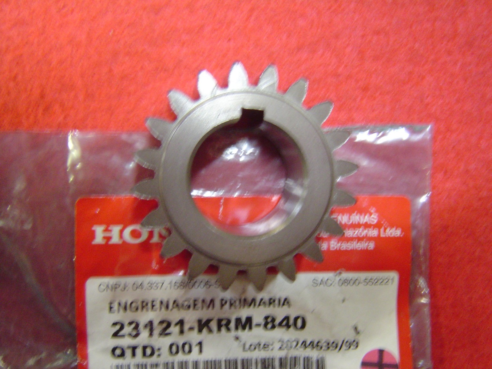 Pignon 20dts de sortie vilebrequin anti-vibration pour boîte de vitesses de moto CBF125