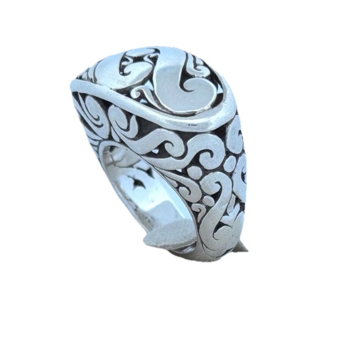 STERLING SILVER SCROLLWORK RING – ORNATE ARABESQU… - image 5