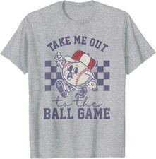 Take Me Out to The Baseball Ball Game Softball Vintage Unisex T-Shirt